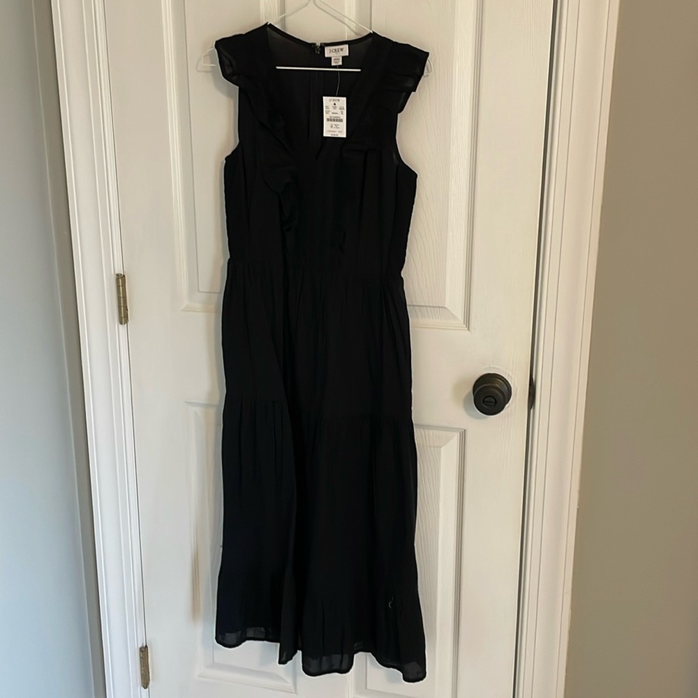 NWT J. Crew Factory V-neck smocked midi dress, size 00